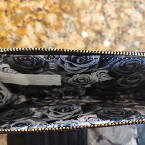 Adrienne Vittadini studio black wallet. 8"X4.5" faux leather, un-used. - Picture 9 of 12